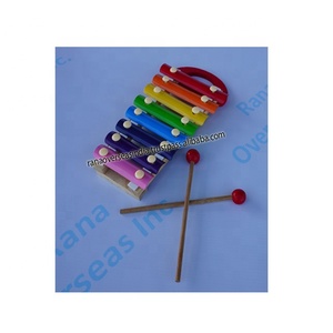 Xylophone en bois moderne et écologique avec 2 maillets – Instrument de musique de percussion éducatif pour bébés et enfants d'âge préscolaire – Forme rectangulaire - Product Image 2