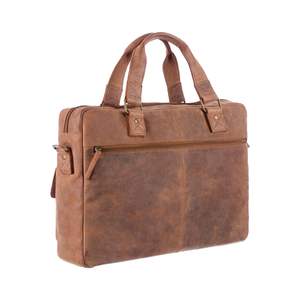 Vintage Style Men's Pugmark Genuine Leather and Canvas Material <b>Messenger</b> <b>Laptop</b> <b>Bag</b> Fashionable Vintage Style <b>Bag</b> - Product Image 5