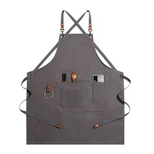 Tabliers de cuisine personnalisés en toile de coton pour chef, serveur, travailleur unisexe, uniforme de cuisine, barbecue, bar, travail commercial, café, restaurant - Product Image 3