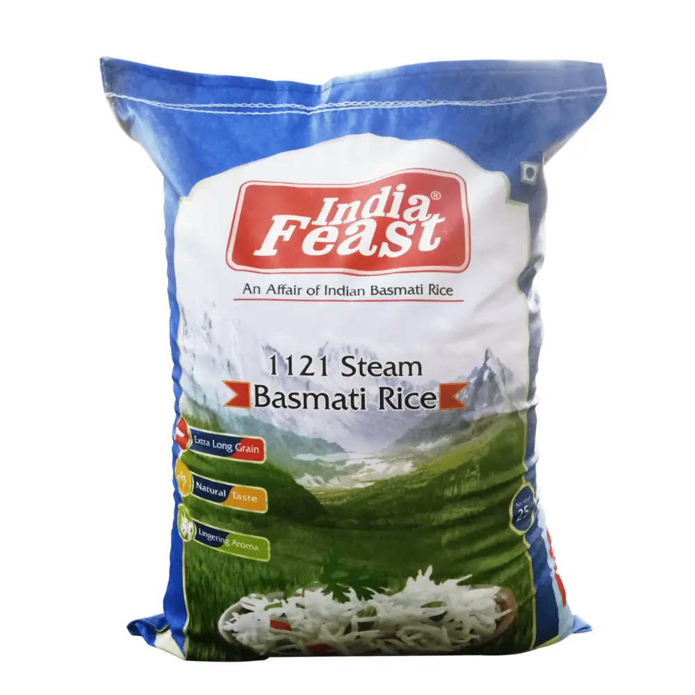 Riz basmati à vapeur 1121, qualité supérieure, prix abordable, riz basmati à grain long à vendre en sac de 25kg