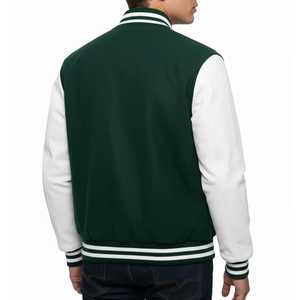 Vestes universitaires en laine Melton pour hommes Vente en gros Veste Letterman avec manches en cuir - Product Image 2