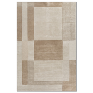 Tapis en laine et viscose tufté à la main Cera Ivory, motif géométrique Top-21219 pour usage domestique - Product Image 1