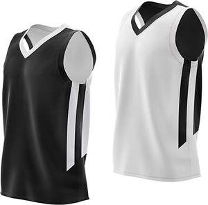 Maillot de basketball réversible personnalisé avec logo par sublimation 2026 – Tenue d'entraînement unie pour hommes et femmes - Product Image 3