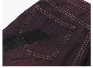 Pantalones de Moda Personalizados de Alta Calidad con Estilo Urbano, Lavado Oscuro, Diseño Liso Teñido, Jeans Holgados Desgastados para Hombre - Product Image 4