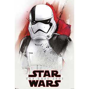 Póster moderno de Stormtrooper en acuarela de Star Wars Episodio 8, estilo de diseño abstracto - Product Image 2