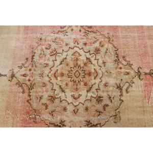 Tapis turc 6,7x10,2 pieds, tapis vintage en laine rouge brun à motifs floraux - Product Image 5