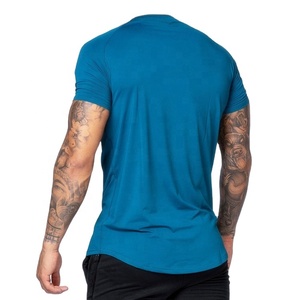 T-shirt vierge en gros personnalisable 100 % coton avec logo pour homme – Impression unie, blanc, noir, décontracté - Product Image 4