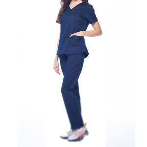Tissu tricoté respirant de haute qualité, gommages d'allaitement pour femmes, ensembles d'uniformes de médecins de couleur unie imprimés OEM - Product Image 2