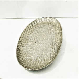 VISHAL HANDICRAFT Oval Art Deco Aluminium Metal Serving <b>Tray</b> Custom Hand Polished Decorative Tableware Manufacturer - Product Image 3