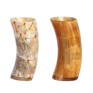 Venta caliente clásico vikingo bebiendo cerveza cuerno vidrio para tamaño personalizado calidad premium fabricado en la India - Product Image 2