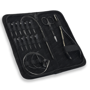High Quality Micro-Bead Hair Extension Tools Kit Two Hole Pliers Microbeads <b>Crimping</b> Curve Needles Braid <b>Set</b> Pinky Parting Tool - Product Image 1