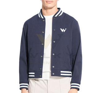 Vestes Letterman légères et personnalisées en gros Veste Letterman en coton pour hommes - Product Image 1