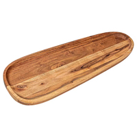 Grand plateau de service en bois d'acacia Planches à découper épaisses en bois Planche de service réversible Planche à jus de fruits Planche à charcuterie