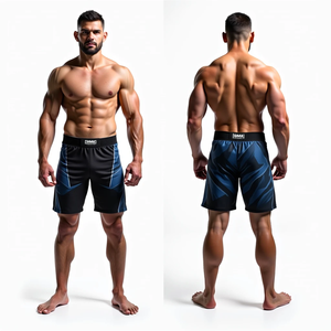 Pantalones cortos de lucha MMA sublimados con impresión personalizada Durable No Gi Jiu Jitsu Kimono Ropa elástica para uso de Kimono Jiu Jitsu - Product Image 3