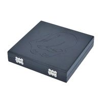 Boîte à pièces en bois personnalisée avec 12 compartiments, finition brillante, cadre photo, coffret cadeau pour collectionneurs