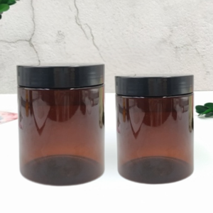 Nouveau produit pot PET brun foncé 250ml - 68mm - 26g pots alimentaires en PET avec couvercle en plastique cosmétiques emballage alimentaire Pavico Vietnam - Product Image 1