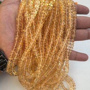 Cuentas de Citrino Natural Dorado de 6mm a 8mm, Lisas y Redondas, de Alta Calidad, con Más de 50 Años de Experiencia en la Fabricación de Joyería Fina - Product Image 4