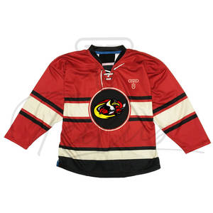 Maillot de hockey sur glace pour homme, couleur tendance, col en V, séchage rapide, respirant, 100% polyester, service OEM, nom d'équipe personnalisé - Product Image 3