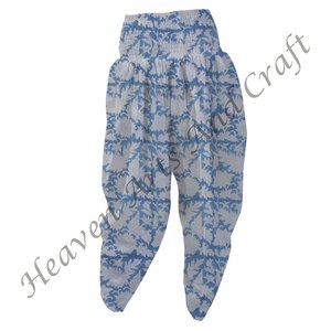 Pyjama en tissu imprimé en coton élégant Vêtements de nuit d'été pour les vacances Patiala Pants Long - Product Image 1