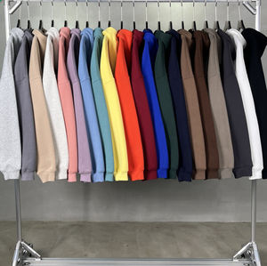 Premium Fleece Oversized 350g Hoodies 20 colores No String Sudaderas con capucha Plain Winter Cotton Boxy Hoodie para hombres de alta calidad - Product Image 5