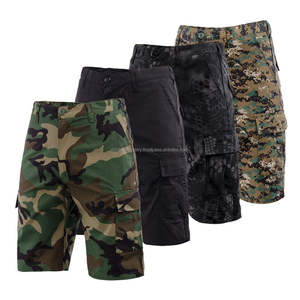 Shorts cargo tactiques décontractés pour hommes, taille haute, avec cordon de serrage, imperméables, tricotés, multi-poches, coupe décontractée, séchage rapide - Product Image 6
