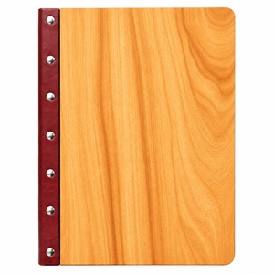 Cubierta de Menú de Madera Marrón DIVRIS con Remaches Metálicos, Capacidad para Múltiples Páginas, para Restaurantes y Hoteles - Product Image 6
