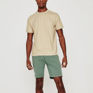 Logotipo personalizado Unisex para hombre de color sólido básico Pima Camisetas cuello redondo - Product Image 2