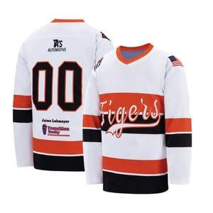 Maillots de hockey sur glace personnalisés, sublimés, respirants, à séchage rapide, évacuant l'humidité, en spandex/polyester - Product Image 3