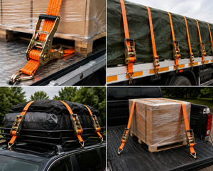 Heavy Duty Load Control Ratchet Tie Down Strap 50mm 5000kg Polyester High Strength for <b>Cargo</b> Lashing Custom Factory Supply - Product Image 2