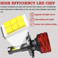 Faro LED Mejorado de 12V 130W 13000lm, Bombilla H1 H3 H7 H8 H9 H11 9005 9006 9012 880 881 H4 para Accesorios de Auto