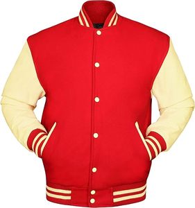 Plus Size Men's Baseball Breathable Customized <b>Real</b> <b>Leather</b> Wool <b>Jacket</b> CollegeBaseballjacket for men DDP Shipping - Product Image 2