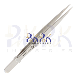 Pinzas de diamante de bloqueo Punta fina Longitud total 160mm Hecho de joyería de acero inoxidable Fabricación de pinzas para manualidades DIY - Product Image 3