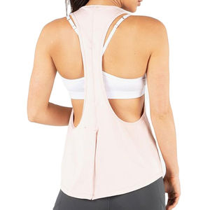 Camiseta sin mangas personalizada de alta calidad a precio barato para mujer, camiseta sin mangas de moda transpirable de secado rápido hecha de algodón para mujer, venta al por mayor - Product Image 6