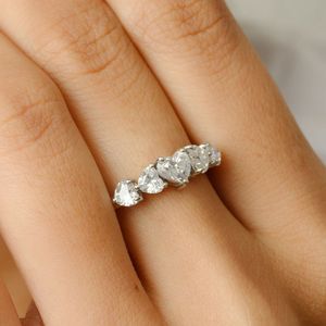 Hermosa última colección hecha a mano de lujo 100% auténtico anillo en forma de corazón de diamante Real 18K oro amarillo sólido boda clásico - Product Image 4