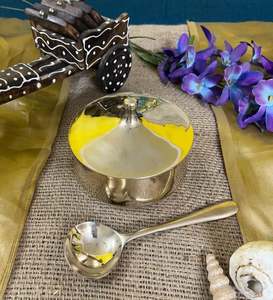 Ensemble de dîner Kansa en bronze gravé brillant paquet de 6 ramener à la maison le laiton Globe Kansa dîner ensemble gravé un paquet de 6 pièces - Product Image 4