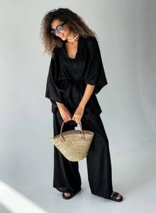 Kimono bohème décontracté tendance uni de qualité supérieure robe d'été pour femmes - Product Image 2