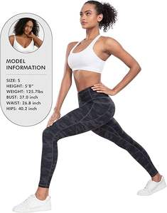 Ensembles de yoga écologiques pour femmes 1 Legging uni doux taille mi-haute avec taille élastique respirant pour l'entraînement avec effet ventre plat - Product Image 6