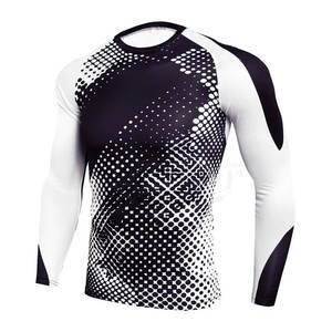 Mangas largas para hombre con ropa de compresión de secado rápido Sublimación Gimnasio Estilo deportivo Material de tela Rash Guard - Product Image 3