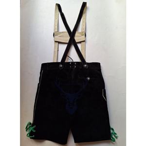 Pantalones cortos de cuero de cabra genuino con estilo para hombres Trachten bávaro tradicional patrón sólido informal estilo Herren de la herencia Alemana - Product Image 2