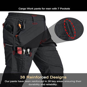 Pantalones Cargo de Estilo Casual para Hombre, Ligeros, de Punto, 100% Algodón, Resistentes al Viento, de Secado Rápido, Transpirables, con Múltiples Bolsillos y Cintura Elástica - Product Image 2