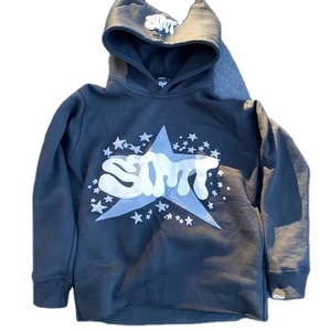 Sweat à capuche pull-over avec logo personnalisé pour hommes 500GSM sweat à capuche en molleton de coton éponge sweats à capuche surdimensionnés imprimés bouffants OEM ODM prix de gros moqs bas - Product Image 4
