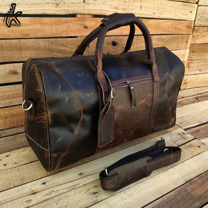 Sac de voyage en cuir pour homme, classique, robuste, marron, luxe, week-end - Product Image 5