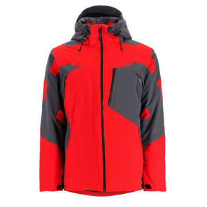 Chaqueta de esquí para exteriores de alta calidad con capucha, ecológica, impermeable, cortavientos, con cremallera desmontable y estampado de patchwork de alta calidad. - Product Image 1