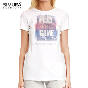 เสื้อยืดคอกลมไซส์ใหญ่ ผ้าฝ้ายออร์แกนิค ระบายอากาศได้ดี เป็นมิตรต่อสิ่งแวดล้อม คุณภาพสูง กำลังเป็นที่นิยม ผลิตจากผ้าเจอร์ซีย์บังกลาเทศ สำหรับผู้หญิง สวมใส่สบาย - Product Image 2