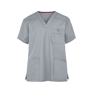 Uniformes Médicos Personalizados para Hombre, Parte Superior de Tela de Sarga de Poliéster/Algodón, con Tecnología de Detección de Agujas y Fusión sin Costuras, Venta al Por Mayor - Product Image 1