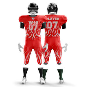 Uniformes de fútbol americano personalizados para adultos Unisex de talla grande transpirable 100% poliéster de secado rápido conjuntos de bajo precio entrega rápida - Product Image 1