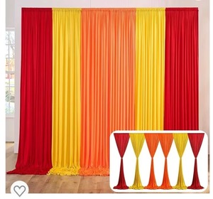 5x10 ฟุตที่กําหนดเองผ้าม่านห้องนั่งเล่นฉากหลังโพลีเอสเตอร์ผ้าม่านสําหรับNikha Mehendi Photo Propผ้าม่านฉากหลังตกแต่ง - Product Image 5