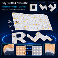 Feuille LED flexible CCT 484 LED bicolore réglable 24V 2 LED/coupe ultra-mince pliable dimmable pour rétroéclairage UL/ETL/CE