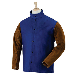 Professional Saleh Enterprises Genuine Leather Welding Jacket Unisex Durable Heat Shield Safety Clothing ANSI/CE Certified - Product Image 2
