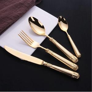 Ensemble de couverts en argent de luxe, acier inoxydable, 4 pièces, avec poignée design, vaisselle, ensemble de couverts, poli mat, pour hôtel - Product Image 4